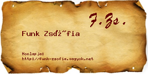 Funk Zsófia névjegykártya