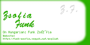 zsofia funk business card